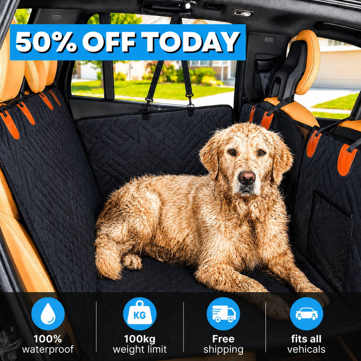 Arlo & Friends - Hard Base Dog Seat Cover